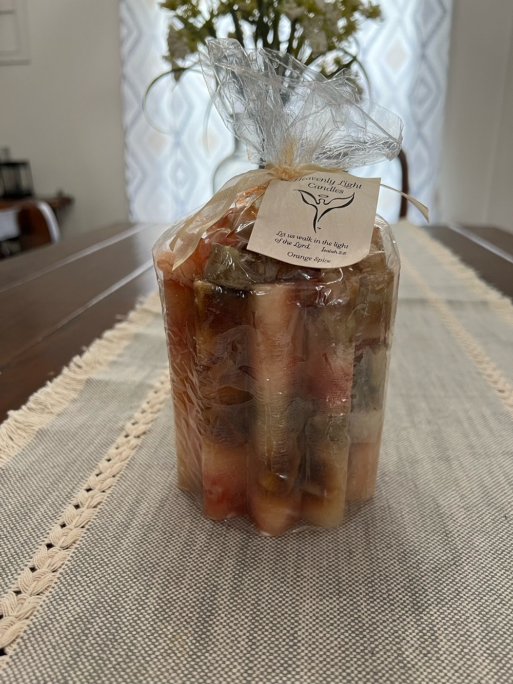 Heavenly Light Handmade Orange Spice Scent Candle New